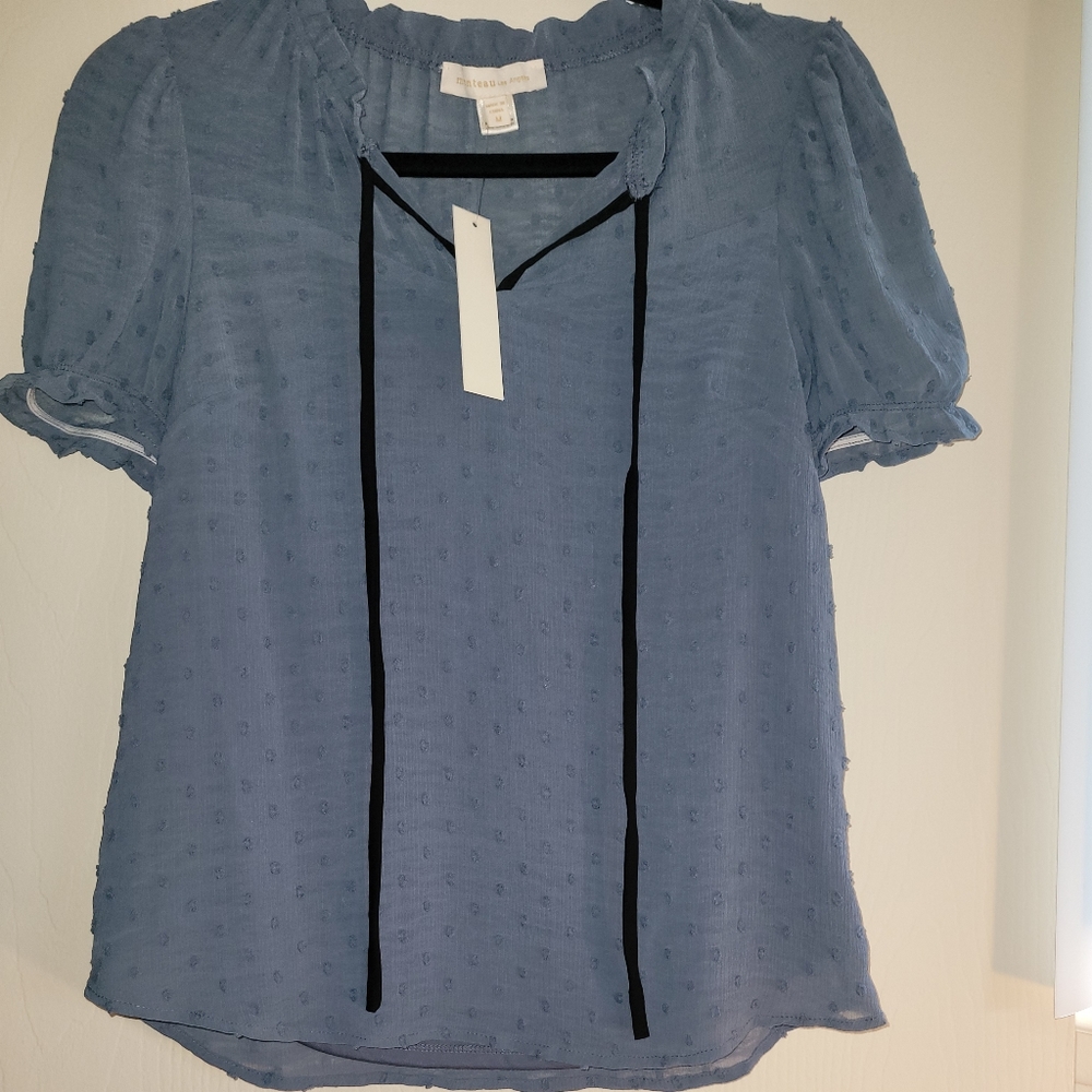 Monteau, Medium, Blue, Top